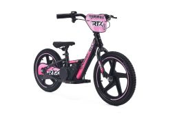 Bicicleta eléctrica para niños RIRIBIKE RTX6 24V (16"), rose, Batería de litio, Motor de 250W, Freno de disco, Asiento de PU blando ajustable