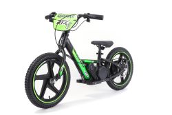 Bicicleta eléctrica para niños RIRIBIKE RTX6 24V (16"), verde, Batería de litio, Motor de 250W, Freno de disco, Asiento de PU blando ajustable