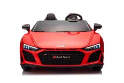 Coche Eléctrico Audi R8 SPYDER Biplaza 24V, rojo, Reproductor MP3 con USB/AUX y Bluetooth, Batería 24V/14Ah, 2 Motores x 200W, Ruedas EVA con suspensión trasera, Asientos de cuero regulables, Mando a distancia, Licenciado