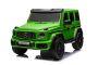 Correpasillos eléctrico Mercedes-Benz G63 AMG 4x4² Biplaza 24V, Pintado verde, Reproductor MP4 con entrada USB/AUX, Tracción 4x4, Batería 24V/7Ah, 4 motores de 200W, Ruedas EVA con suspensión, Asientos de polipiel, Mando a distancia , Licenciado