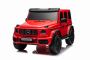 Correpasillos eléctrico Mercedes-Benz G63 AMG 4x4² Biplaza 12V, rojo, Reproductor MP3 con entrada USB/AUX, Tracción 4x4, Batería 12V14Ah, Ruedas EVA con suspensión, Asientos en polipiel, Mando a distancia, Licencia